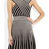 M Missoni Two Tone Knitted Dress in White (black) - Lyst