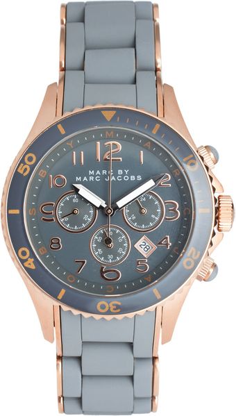 Marc By Marc Jacobs Gold Chronograph Bracelet Watch - Lyst