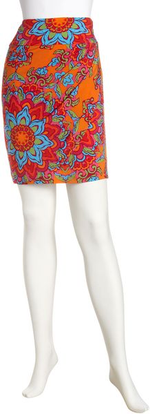Muse Floralprint Fauxwrap Skirt - Lyst