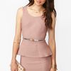 Nasty Gal Perfect Peplum Dress in Pink (blush) - Lyst