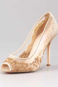 Oscar de la Renta Sequinmesh Pump - Lyst
