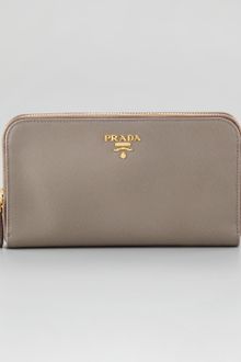 Prada Continental Organizer Ziptop Wallet - Lyst