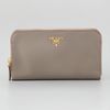 Prada Continental Organizer Zip Top Wallet in Gray (medium gray) - Lyst