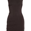 T By Alexander Wang Draped Stretchjersey Dress in Brown - Lyst