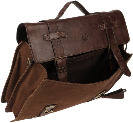 timberland briefcase brown