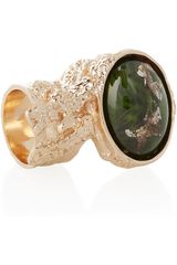 Yves Saint Laurent Arty Rose Goldplated Glass Ring