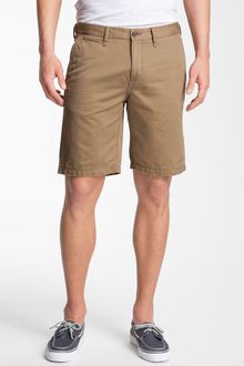 Burberry Aldgate Flat Front Cotton Linen Shorts - Lyst