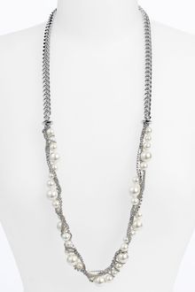 Givenchy Glass Pearl Chain Long Necklace - Lyst