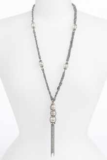 Givenchy Glass Pearl Chain Y-Necklace - Lyst