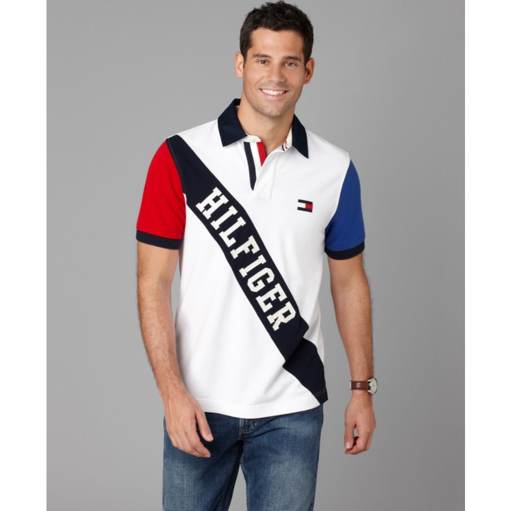 Tommy Hilfiger Hilfiger Short Sleeved Rugby Shirt in White for Men Lyst