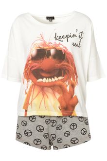 Topshop Animal Peace Tee and Shorts - Lyst