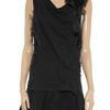 Valentino Tulle Trimmed Lace and Cotton Jersey Top in Black - Lyst