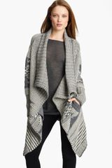 Yigal Azrouel Patterned Drape Front Cardigan
