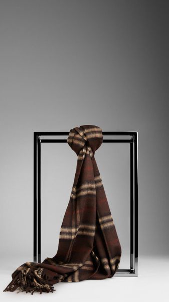 Burberry Check Cashmere Scarf - Lyst
