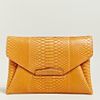Givenchy  Python Leather Envelope Bag in Orange - Lyst