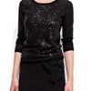 Mango Sequins Wool Jumper in Black - Lyst