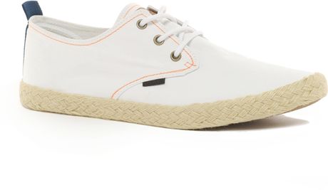 Ben Sherman Globe Lace Up Espadrilles in White for Men - Lyst