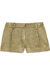 Diane Von Furstenberg Naples Metallic Twill Shorts