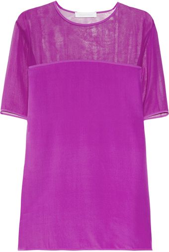 Richard Nicoll Silk Crepe De Chine Tshirt - Lyst