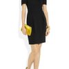 Zac Posen Woolcrepe Wrapeffect Dress in Black - Lyst