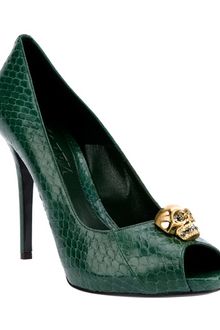 Alexander McQueen Python Skin Pump - Lyst