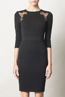 Giambattista Valli Lace Insert Knitted Dress - Lyst
