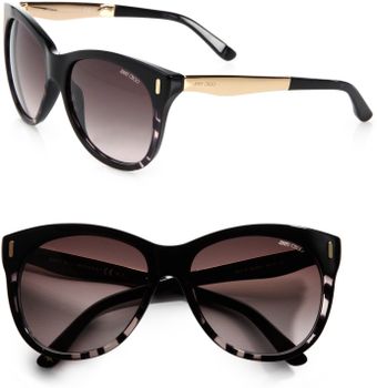 Jimmy Choo Plastic Metal Catseye Sunglasses - Lyst
