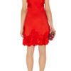 Karen Millen Coloured Lace Dress in Red - Lyst