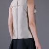 Lanvin Ruffle Vest Top in Gray (champagne) - Lyst