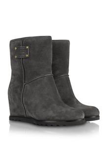 Marc By Marc Jacobs Slate Grey Wedge Bootie - Lyst