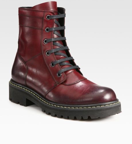 Marc Jacobs Leather Boot in Red for Men (burgundy) - Lyst