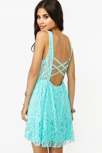 Nasty Gal Layla Lace Dress Sky Blue - Lyst