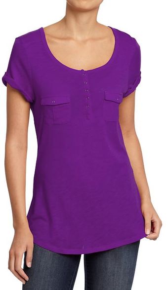 Old Navy Snapfront Jersey Henleys - Lyst