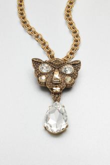 Oscar de la Renta Swarovski Crystal Panther Convertible Necklace - Lyst