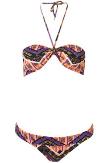 Topshop  Tribal Bandeau Bikini - Lyst