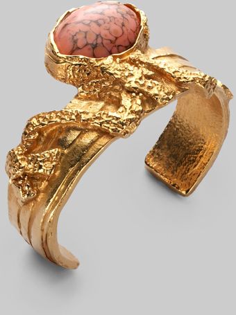 Yves Saint Laurent Arty Ovale Cuff Bracelet - Lyst