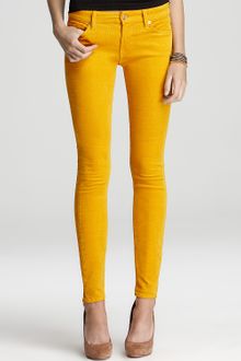 7 For All Mankind Pants The Skinny Luxe Pfd Corduroy in Amber - Lyst