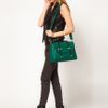Asos Metal Tip Satchel in Green - Lyst