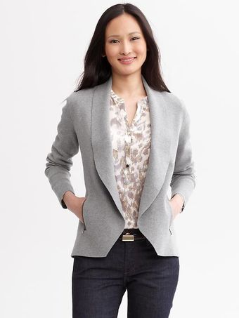 Banana Republic Zip Pocket Sweater Jacket - Lyst