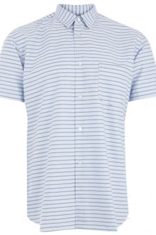 Comme Des Garçons Horizontal Stripe Short Sleeve Shirt - Lyst