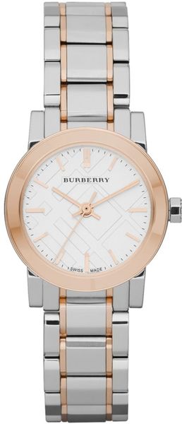 Burberry Swiss Two Tone Stainless Steel Bracelet Watch  in Silver (steel) - Lyst