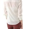 Dkny V Neck Blouse with Contrast Piping in White (ivory) - Lyst