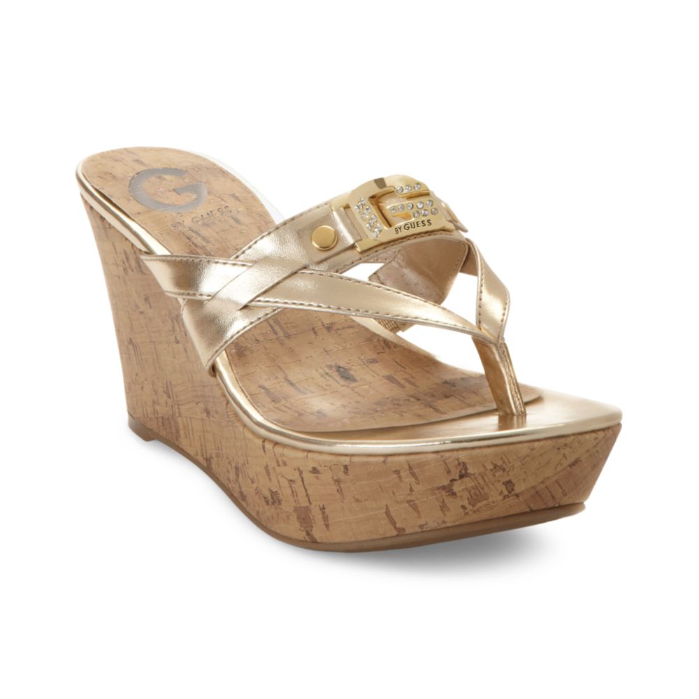 gold flat platform sandals