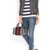 Gucci Small Vintage Web Boston Canvas Tote in Gray (beige) - Lyst