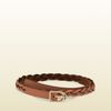 Gucci Braided Belt with Spur Buckle in Brown (gold) - Lyst