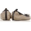 Gucci Leather Ballet Flats in Gray (mushroom) - Lyst