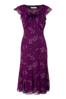 Jacques Vert Grape Fan Print Maxi Dress - Lyst