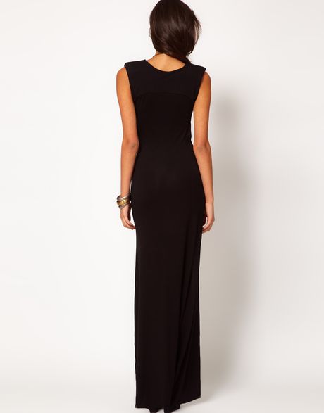 cut out split thigh dress