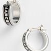 Marc By Marc Jacobs Classic Marc Hoop Earrings in Black (black/ silver) - Lyst