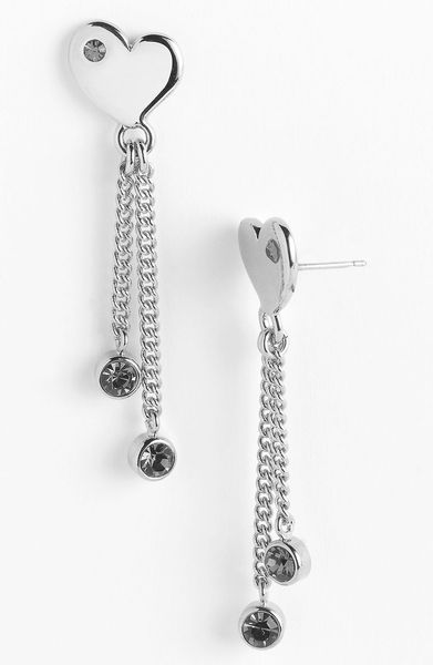 Marc By Marc Jacobs Lamour Fou Linear Earrings in Silver - Lyst